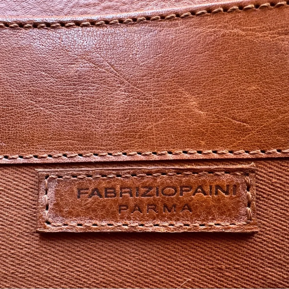 VTG Fabrizio Paini Leather Briefcase from Parma Italy 🇮🇹